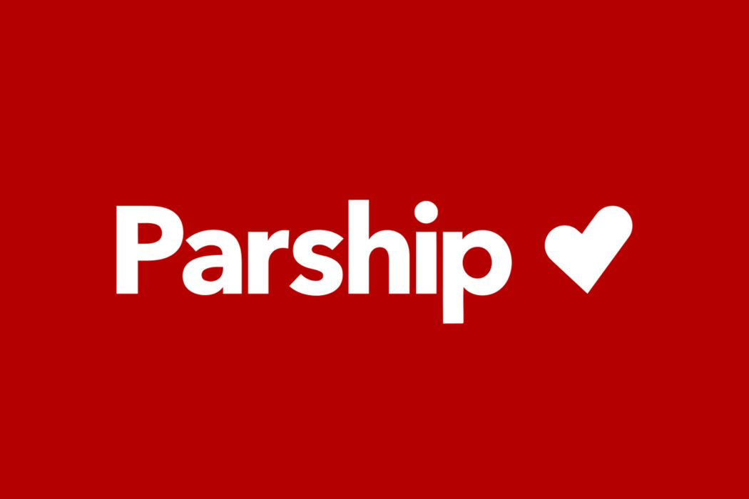 Parship Logo auf rotem Hintergrund