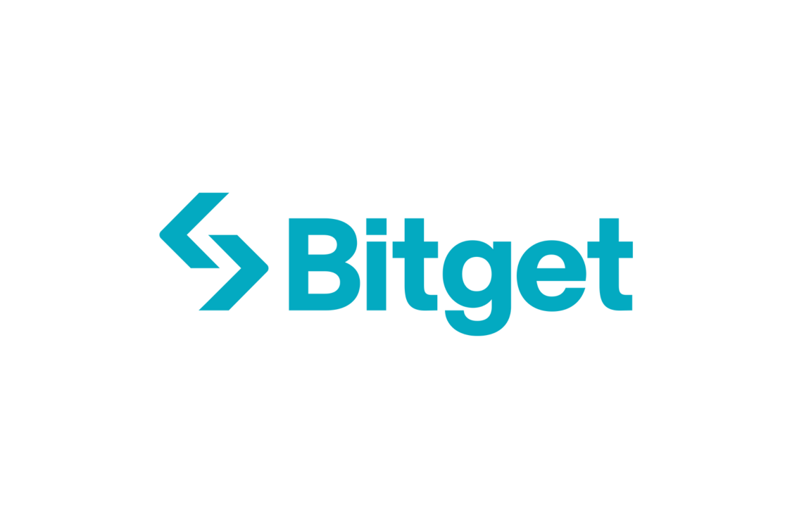 Bitget Logo auf weißem Hintergrund