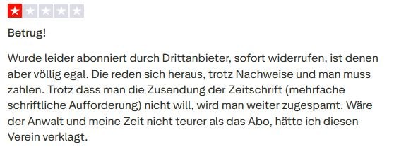 Cicero Abofalle? Negative Bewertung bei Trustpilot