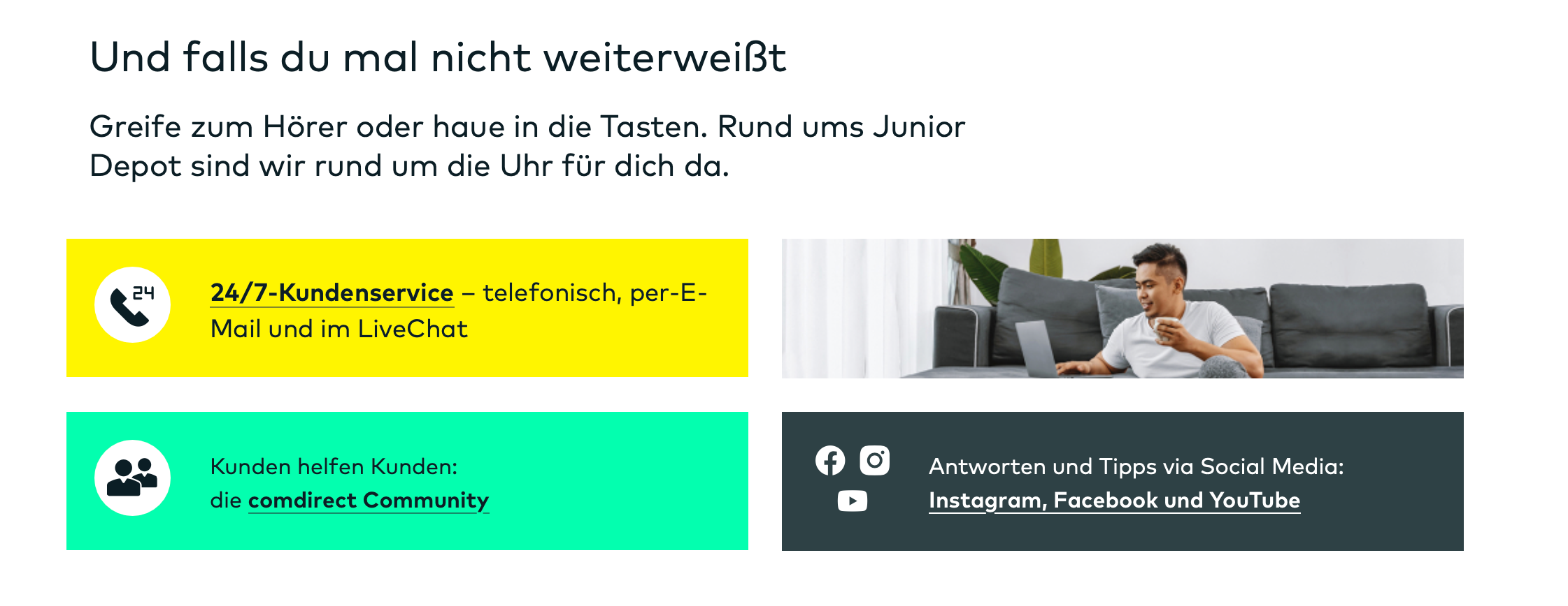 Comdirect Junior Depot Berlin Kontaktmöglichkeiten