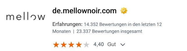 Mellow Noir Trusted Shop Bewertung